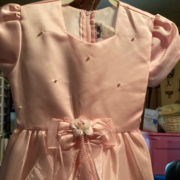 Okie Dokie dress pink semi pearls cute new s